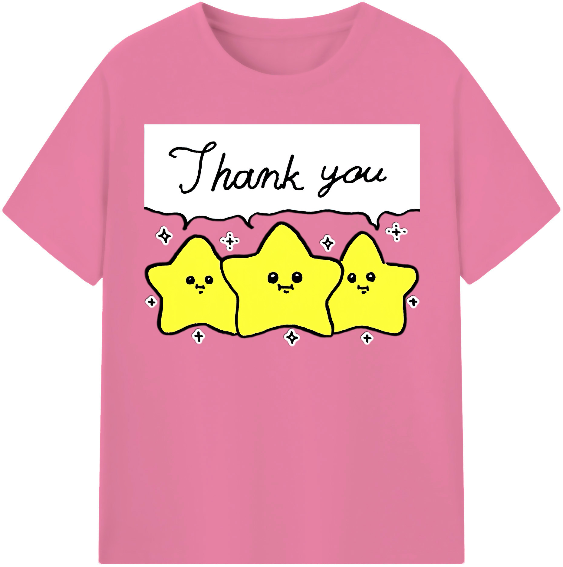 （画像用） ちいかわ 流れ星 Chii-kawa Shooting star 綿100％半袖Tシャツ（フロントプリント）